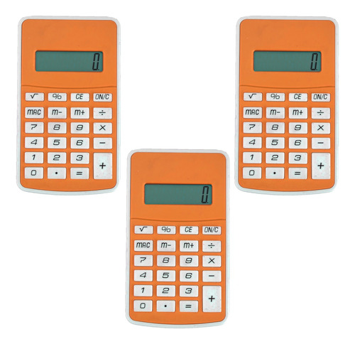 Paquete De 3 Calculadora De Bolsillo Diferentes Colores 