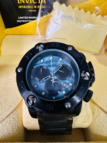 Reloj Invicta Seahunter X Negro/azul Fullset Men Negro Negro Azul Acero (Usado)