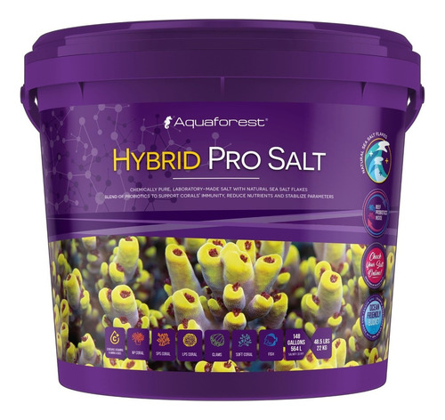 Sal Aquaforest Hybrid Pro Salt 22kg Aquários Peixes E Corais