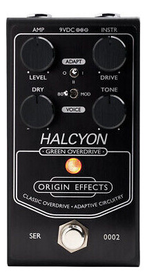 Origin Effects Halcyon Green Overdrive Effects Pedal, Bl Eea