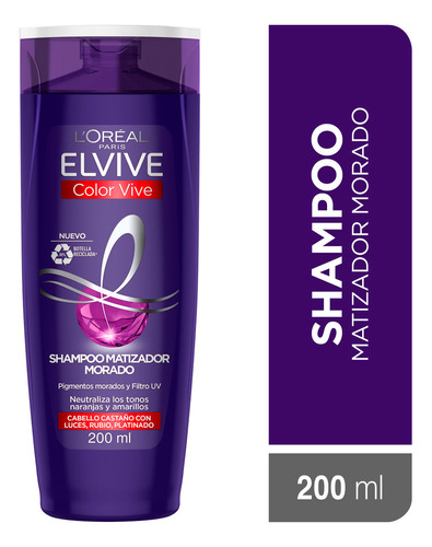 Shampoo Morado Matizador Elvive Purple Color Vive - 200ml