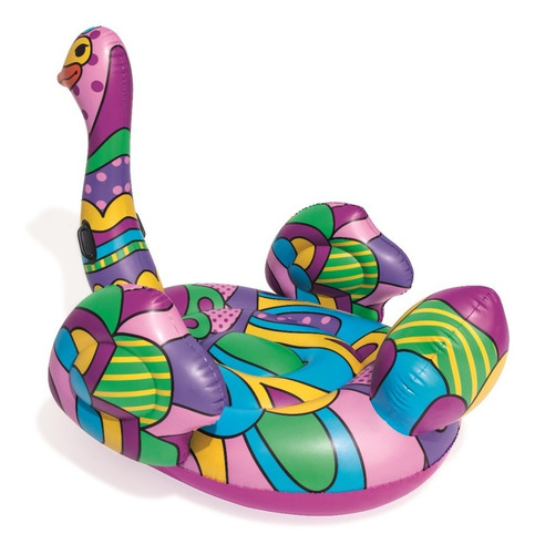 Imagen 2 de 8 de Flotador Avestruz 190cm Multicolor Inflable Bestway 41117