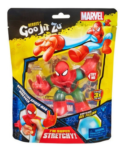 Figura Elástica Goo Jit Zu Radioactive Spiderman Hero Pack