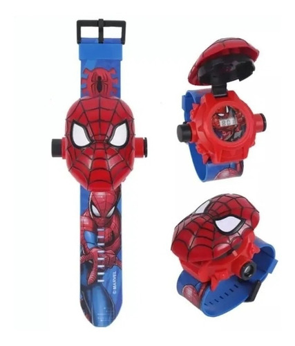 Reloj 3d Proyector Spiderman Cars Paw Patrol Iron Man Niños
