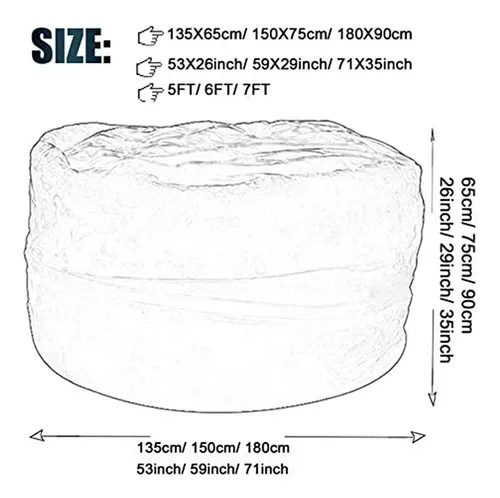 Funda Gigante De Peluche Lavable Para Sillón Bean Bag De 5-6