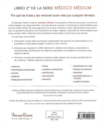 Imagen 2 de 2 de Medico Medium Alimentos Cambian Vida - William - Libro Arkan