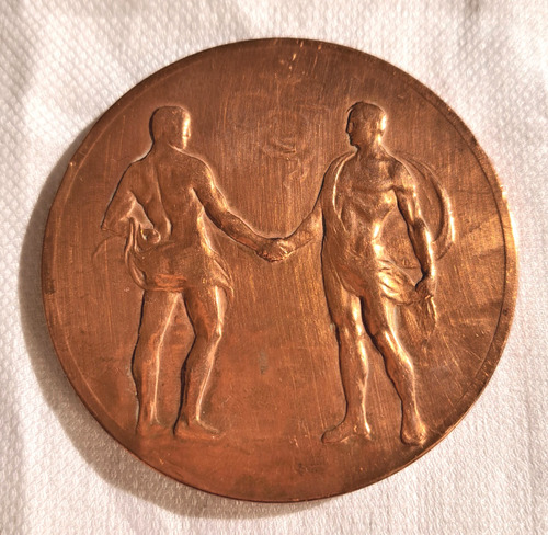 Antigua Medalla Homenaje Argentina Getulio Vargas Brasil B50