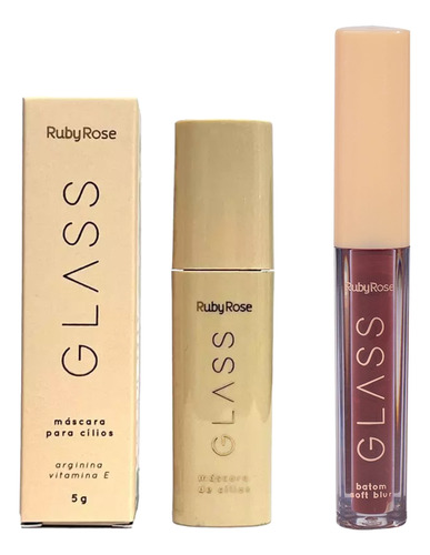 Kit Maquiagem Rímel E Batom Líquido Bg05 Ruby Rose