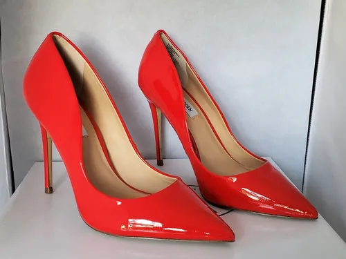 Zapatos Zapatillas Tacones Steve Madden Daisie Red Charol Cuotas
