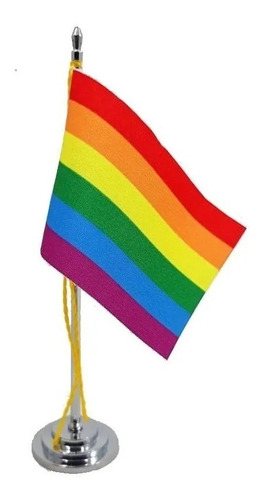 Bandeira Mesa 15cm - Orgulho Lgbtqia+ - Poliéster