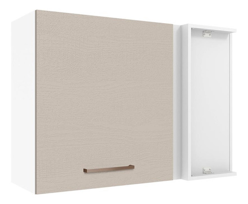 Alacena Gabinete Superior Cocina Madesa Agata 80cm Color Blanco y Crema