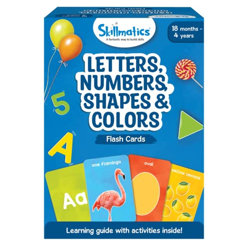 Thick Flash Cards For Toddlers - Letters, Numbers, Shap...