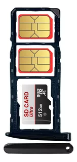 Bandeja Porta Sim Chip Card Compatible Motorola Moto G6