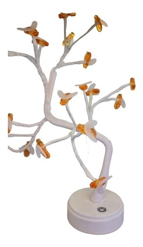Imagen 1 de 8 de Mini Arbol Led Bonsai Diseño Abejas Luz Cálida Enchufe Usb