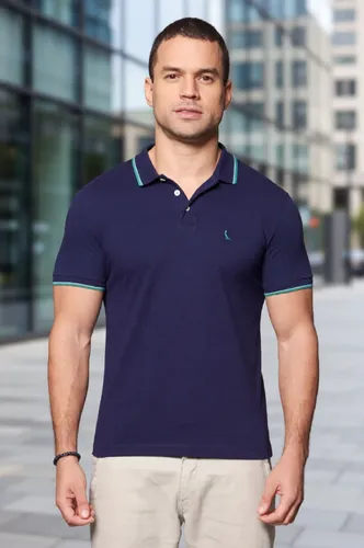 Masculina Reserva Polo Básica Friso Duplo Marinho Lisa G