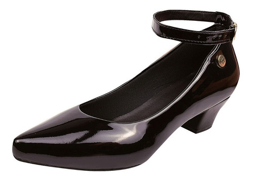 Lindo Scarpin Feminino Salto Baixo Grosso Festa Ref: 36.002