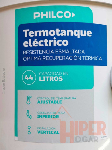 Termotanque Electrico Philco Phts050bm 44l