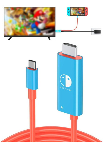 Cable Adaptador Tipo C A Hdmi Para Tv Nintendo Switch 