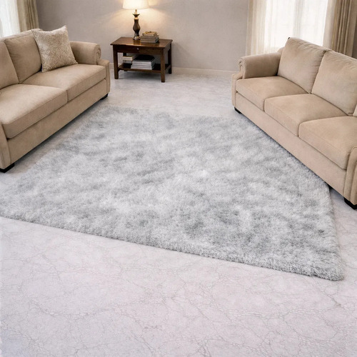 Alfombra Nórdica Living Pelo Largo 140x200 Antideslizante 1.4 M 2 M Gris