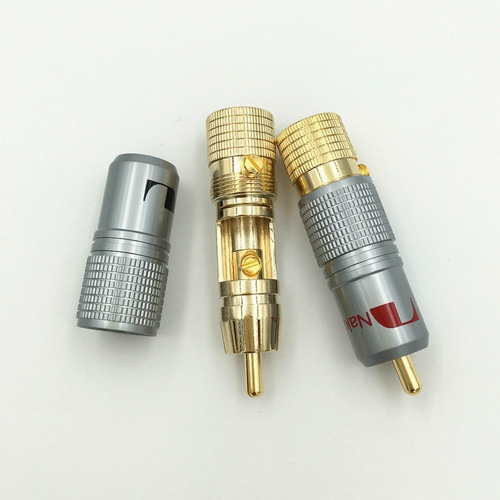 8 Plugs Rca Nakamichi Conector Banhado A Ouro Made In Japan