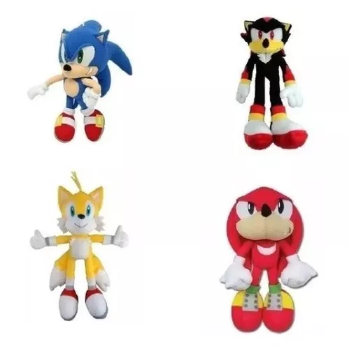 Boneco Pelúcia Turma Sonic - SONIC (35cm) Antialérgico