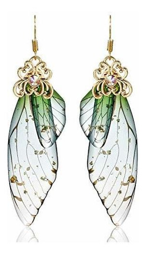 Pendientes Colgantes De Ala De Mariposa Bella-bee, Diamantes