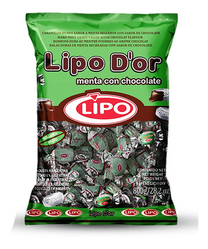 Caramelos Lipo D'or Menta 800g - Cioccolato Tienda De Dulces