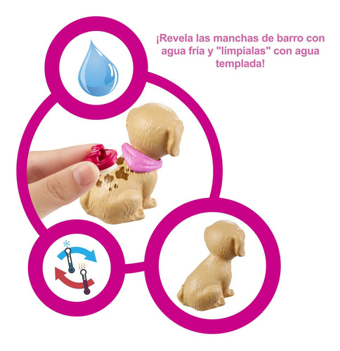 Barbie Muñeca Y Juego De Tienda De Mascotas 4 Mascotas Ews