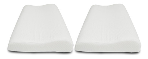 Almohadas X2 Dreamon Viscoelasticas Ergonomicas 60x40 Memory Color Blanco