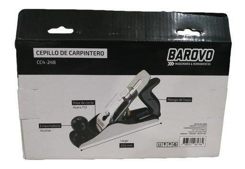 Cepillo De Carpintero Manual Plano 250mm Nº4 Garlopa Nolin