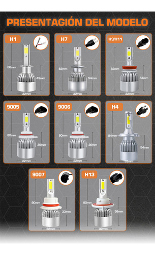 Kit De Focos Led 9005 9006 H3 Para Toyota Corolla 2001-2004