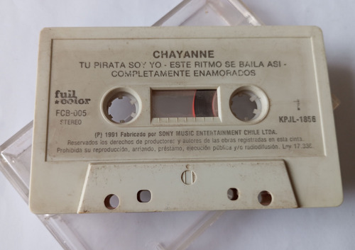 Chayanne Cassette Musical Original Sin Carátula Año 91