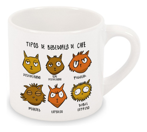 Taza Chica 6 Onzas Tipos De Cafe Personalizable