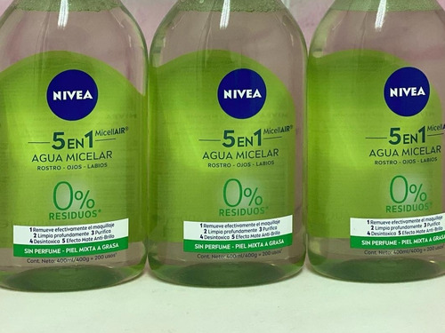 Agua Micelar 5 En 1 Nivea (400 Ml)