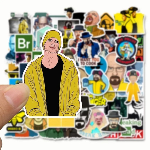 Imagen 2 de 6 de Breaking Bad - Set De 50 Stickers / Calcomanias / Pegatinas