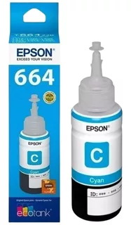 Tinta Epson T664220-al Cian 70ml Ecotank Tinta Continua L120 L310 L380 L375 L395 L495 L575 L1300