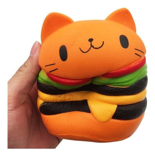 Dibujos Animados Gato Hamburguesa Squishes Juguete Squishy S