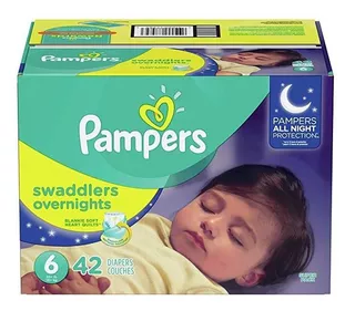 Pañales De Talla 6, 42 Count - Pampers Swaddlers Noches Dese