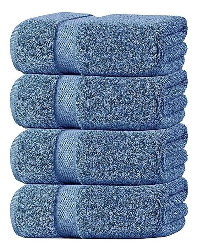 Premium Quality Blue Bath Towels  4 Pack  27 X 54...