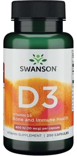 Vitamina D3 400ui 250capsulas Mejora Defensas Envio Gratis!