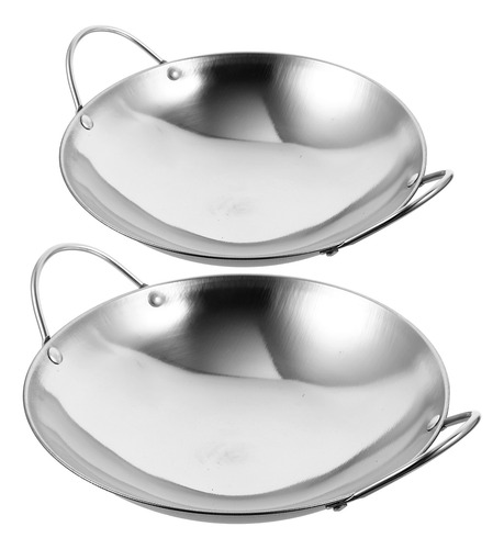 Plancha De Acero Inoxidable Wok Para Estufa De Gas, 2 Unidad