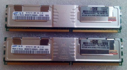 Memoria Servidor Ecc Samsung 4gb Pc2-5300f Ddr2 M395t5160qz4 (Usado)