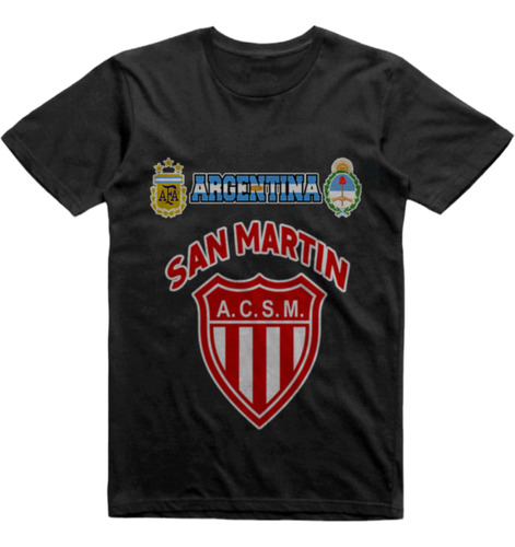 Remera Infantil Negra San Martin De Mendoza