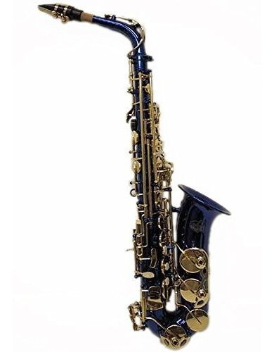 Cielo E Laca Mate Saxofón Con F # Clave, Case Y 10 Cañas, Az