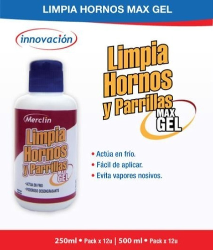 Limpia Hornos & Parrillas Max Gel Merclin 250ml