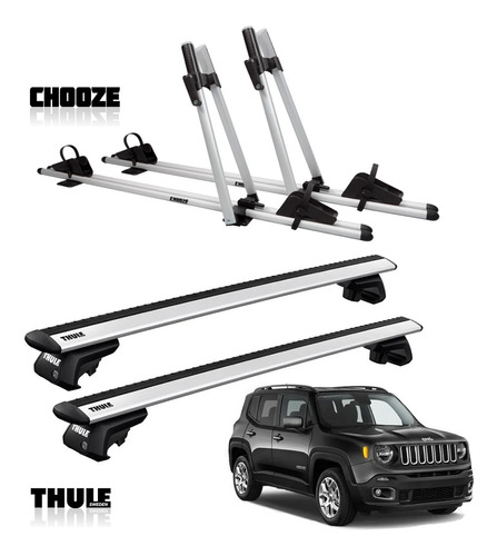 Travessa Thule Wingbar Renegade + 2 Suportes Bike Chooze