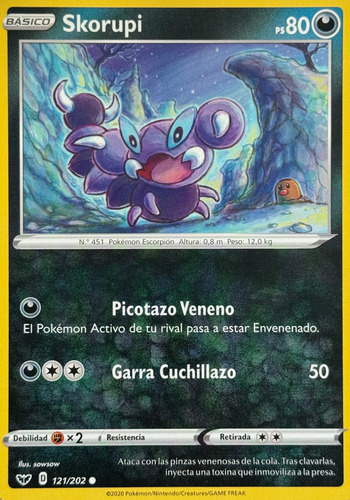 Pokémon Tcg Skorupi (español) 121/202