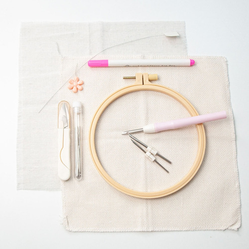 Para Kits De Bordado Punch Needle Tapete Ajustável Yarn
