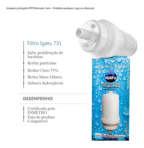 Filtro Igatu 731 Rosca 1/2 Multiuso 60l/h P/ap Por Pressão Cor Branco