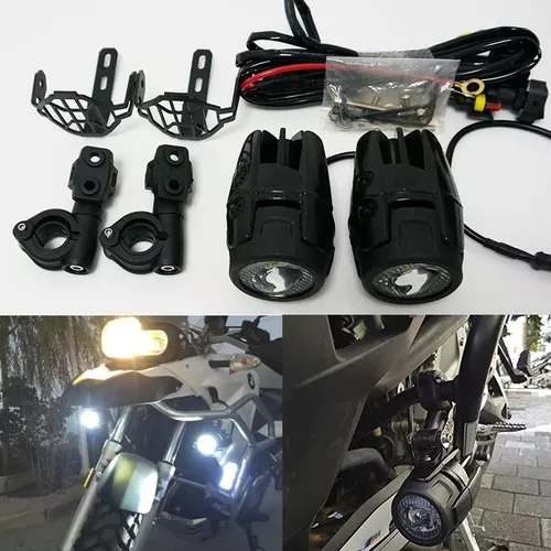 Juego Faro Auxiliar Moto Led Cree Bmw Versys Nc750 Vstrom